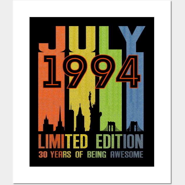 July 1994 30 Years Of Being Awesome Limited Edition Wall Art by cyberpunk art